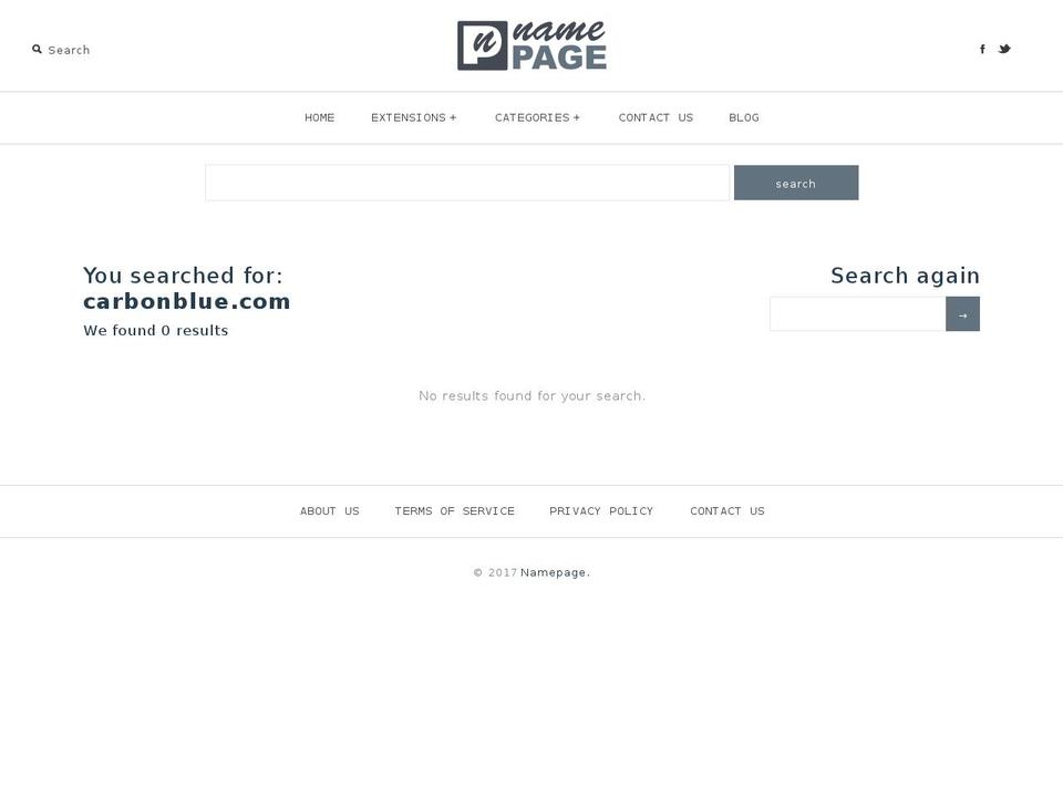 carbonblue.com shopify website screenshot
