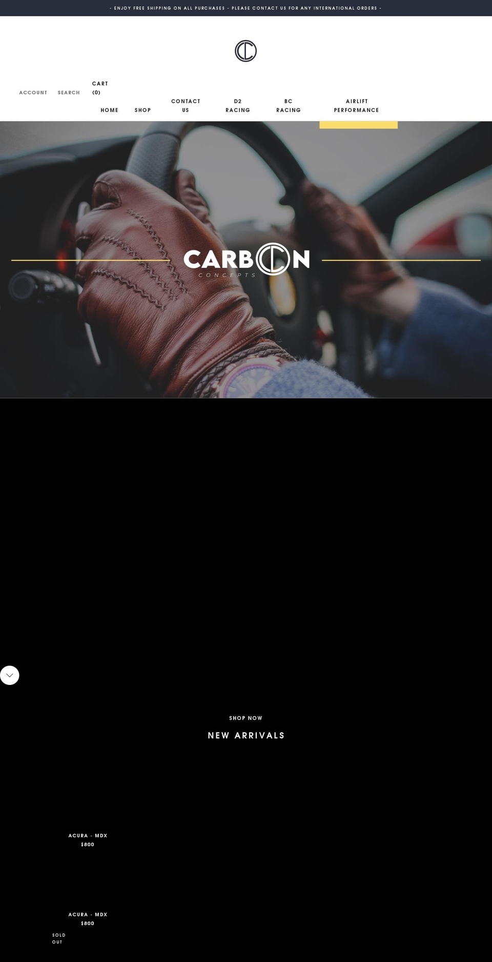 carbonconcepts.org shopify website screenshot