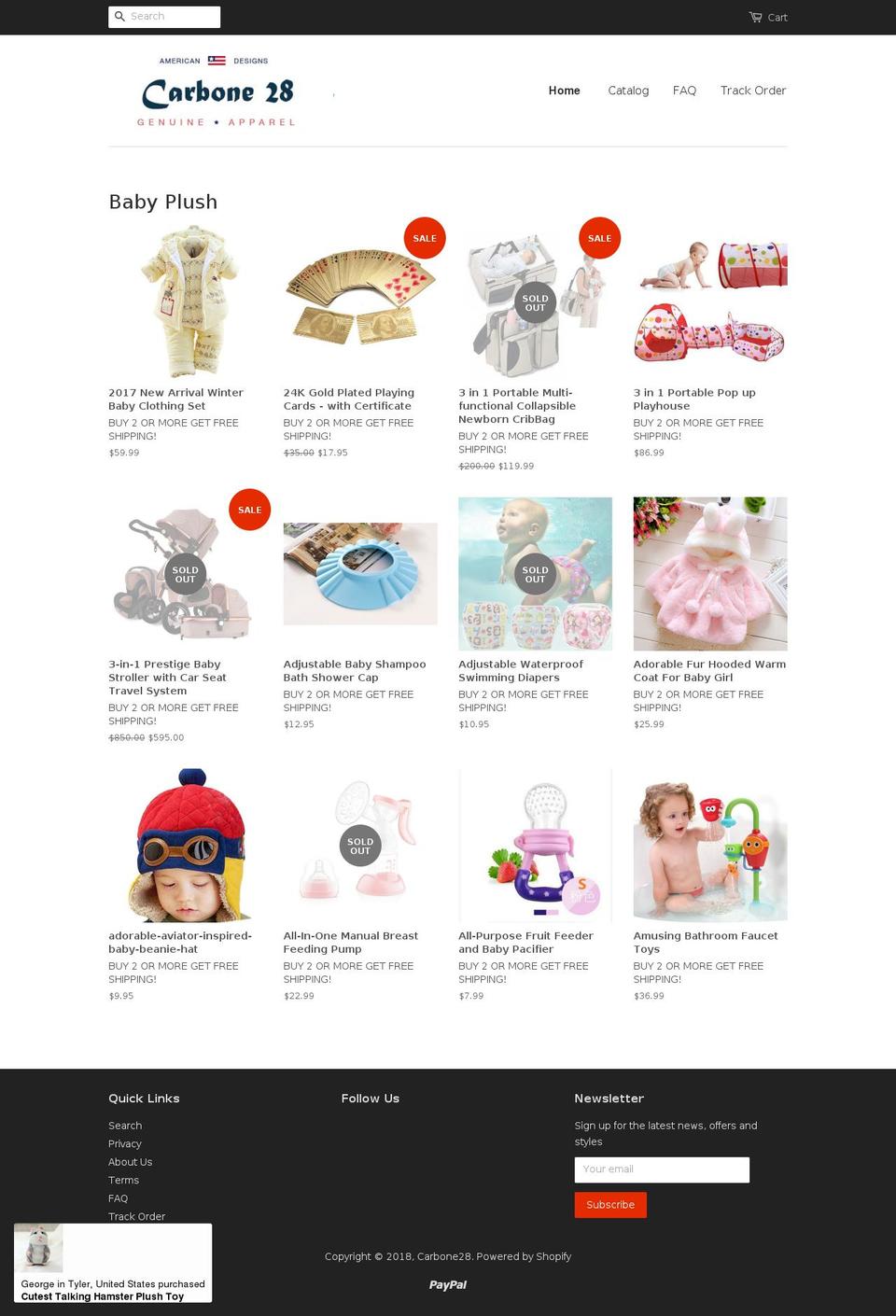 carbone28.com — Shopify storefront screenshot