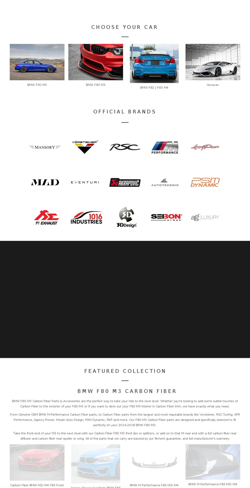 carbonfibercompany.com — Shopify storefront screenshot