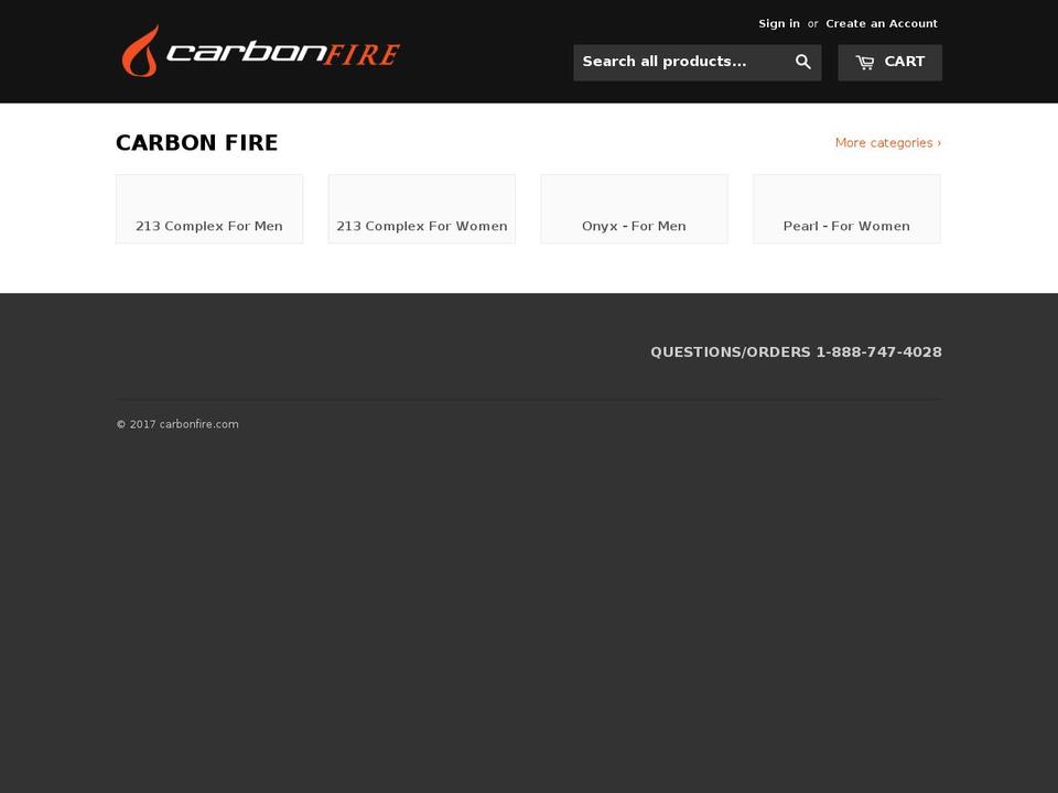 carbonfire.com shopify website screenshot