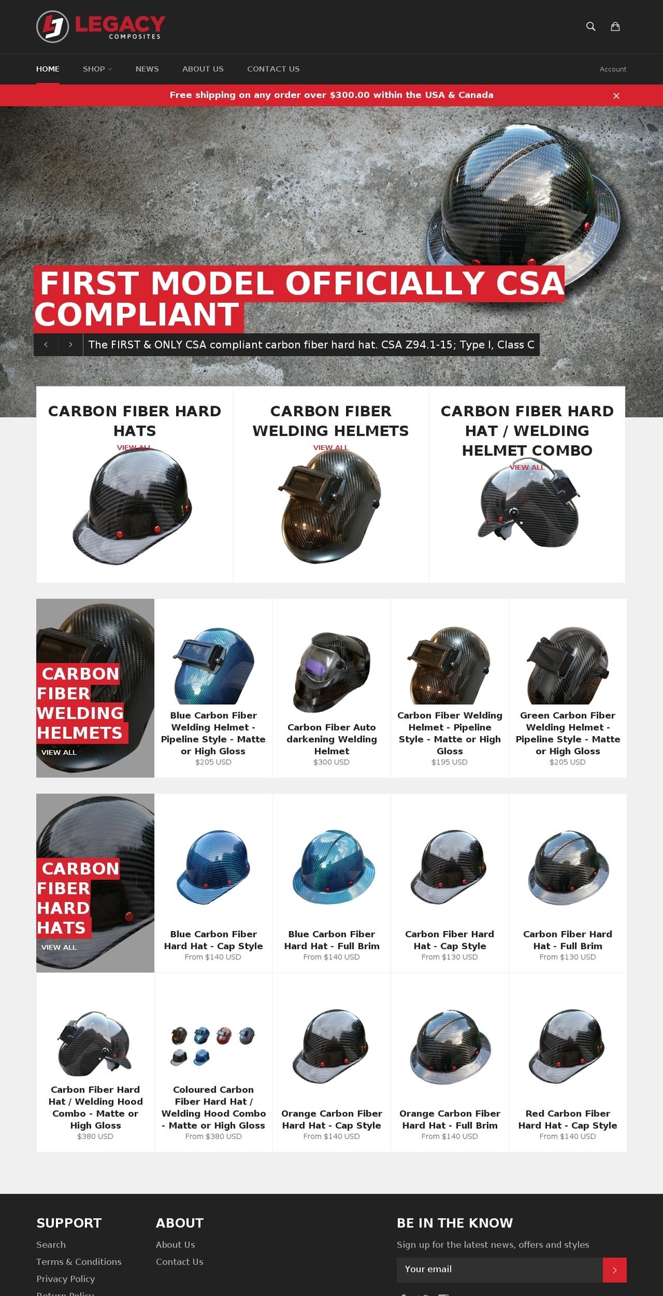 carbonhardhats.com — Shopify storefront screenshot