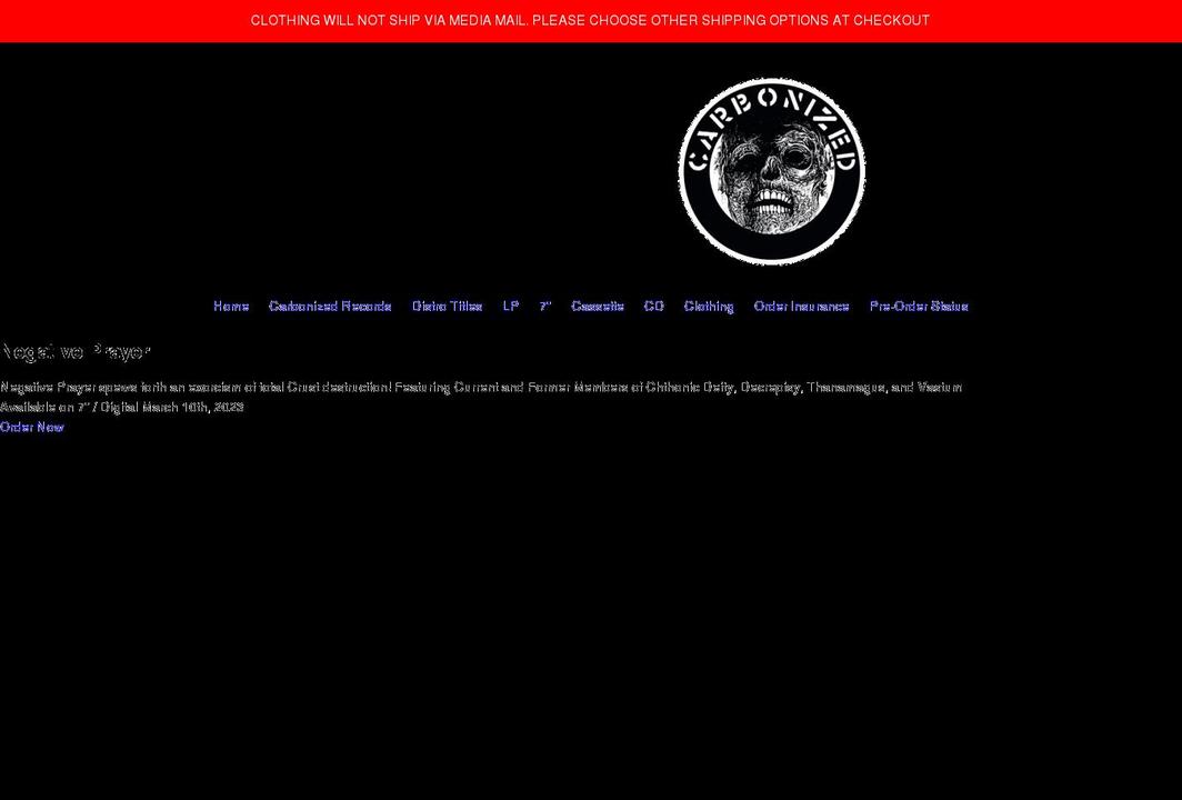 carbonizedrecords.com shopify website screenshot