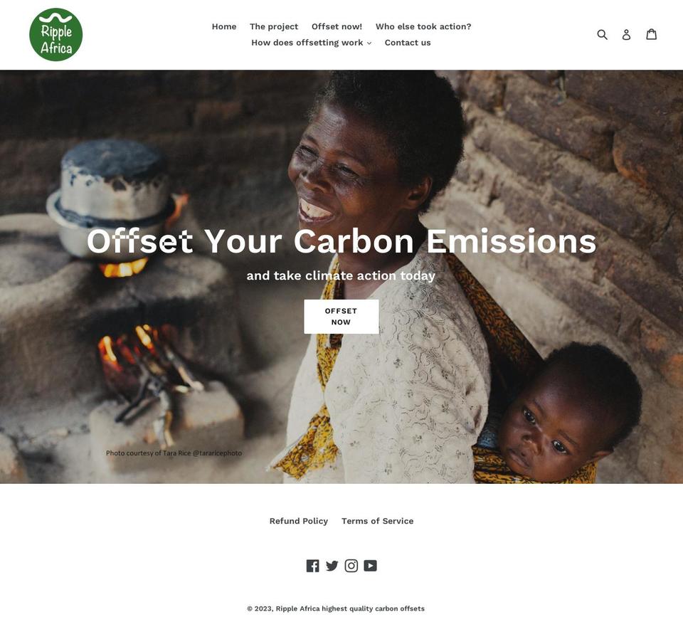 carbonoffsetafrica.com — Shopify storefront screenshot