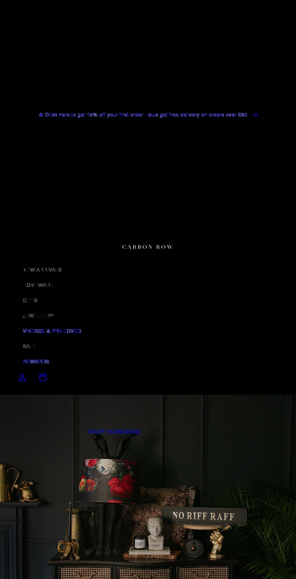 carbonrow.com shopify website screenshot