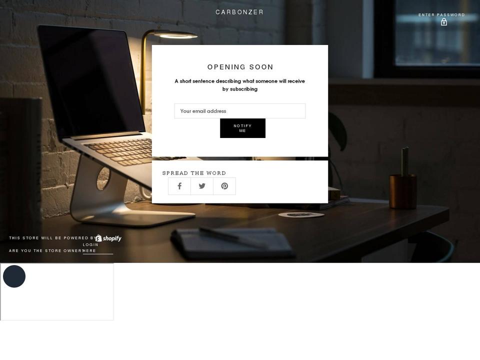 carbonzer.com shopify website screenshot