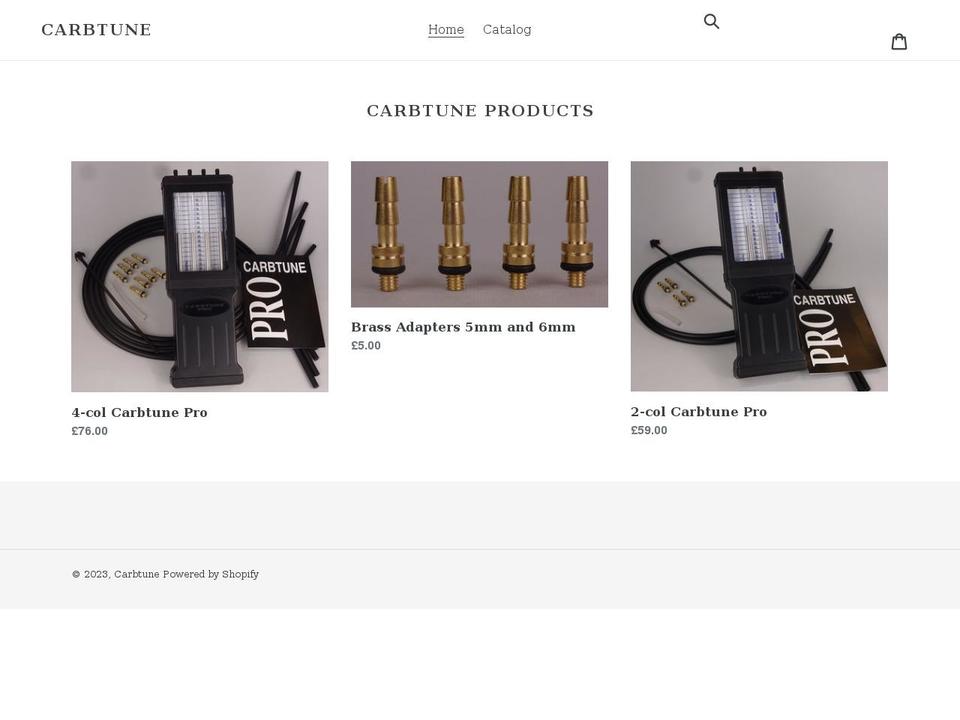 carbtune.myshopify.com shopify website screenshot