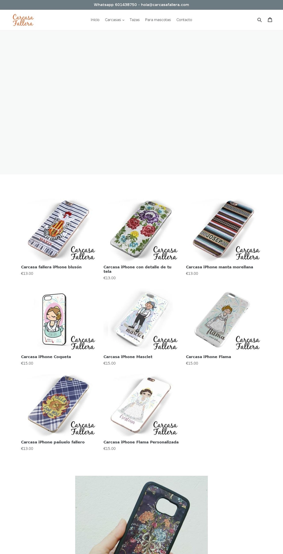carcasafallera.com shopify website screenshot