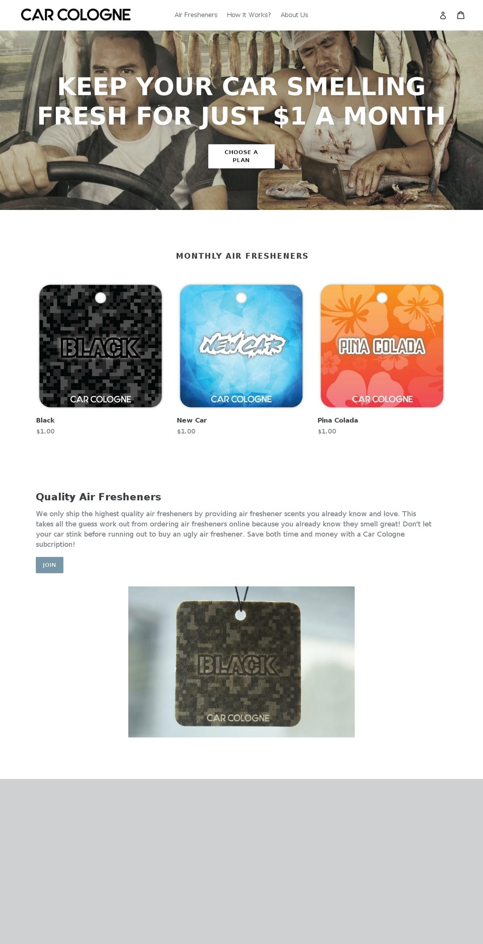 carcologneclub.com — Shopify storefront screenshot