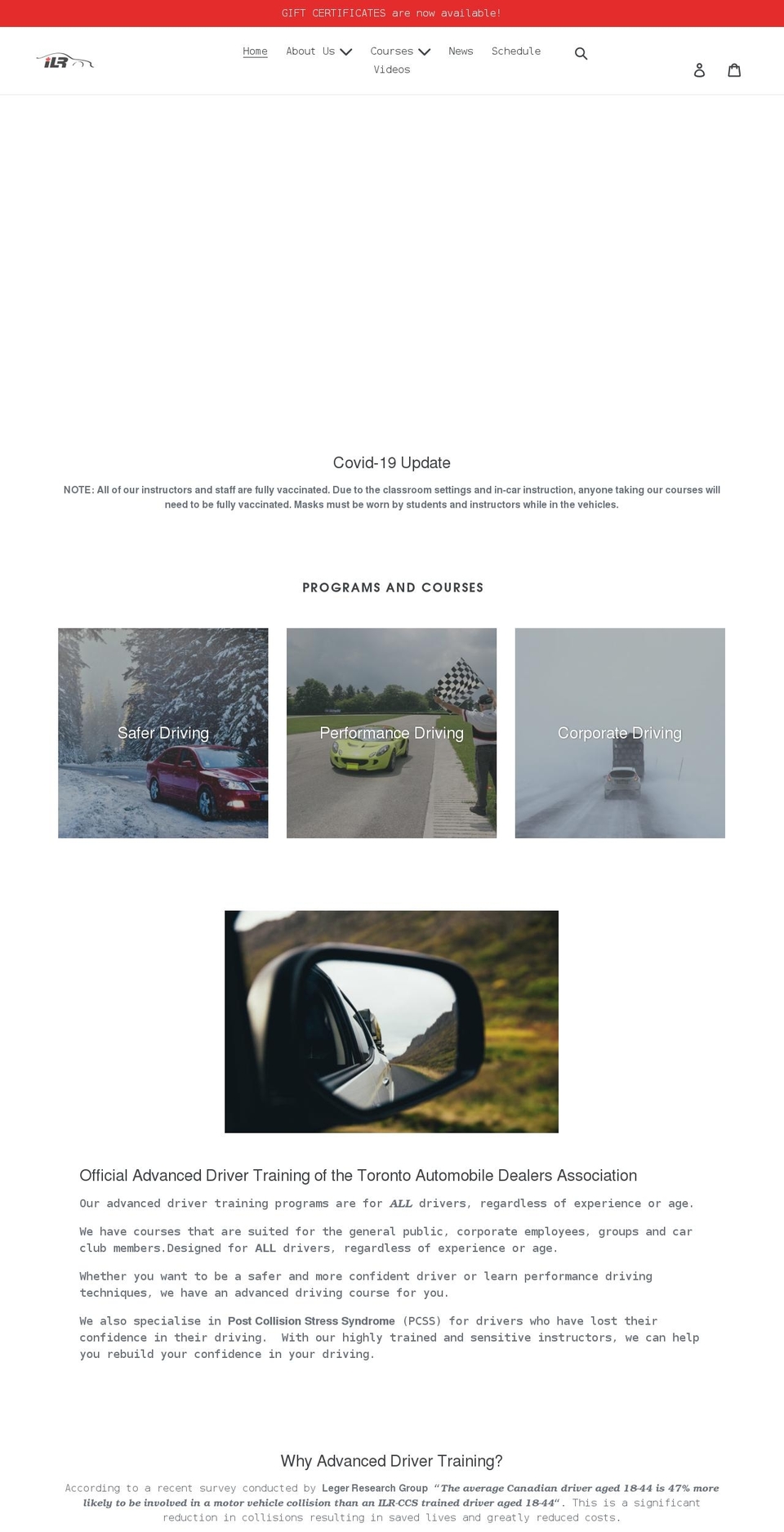 carcontrolschool.com shopify website screenshot