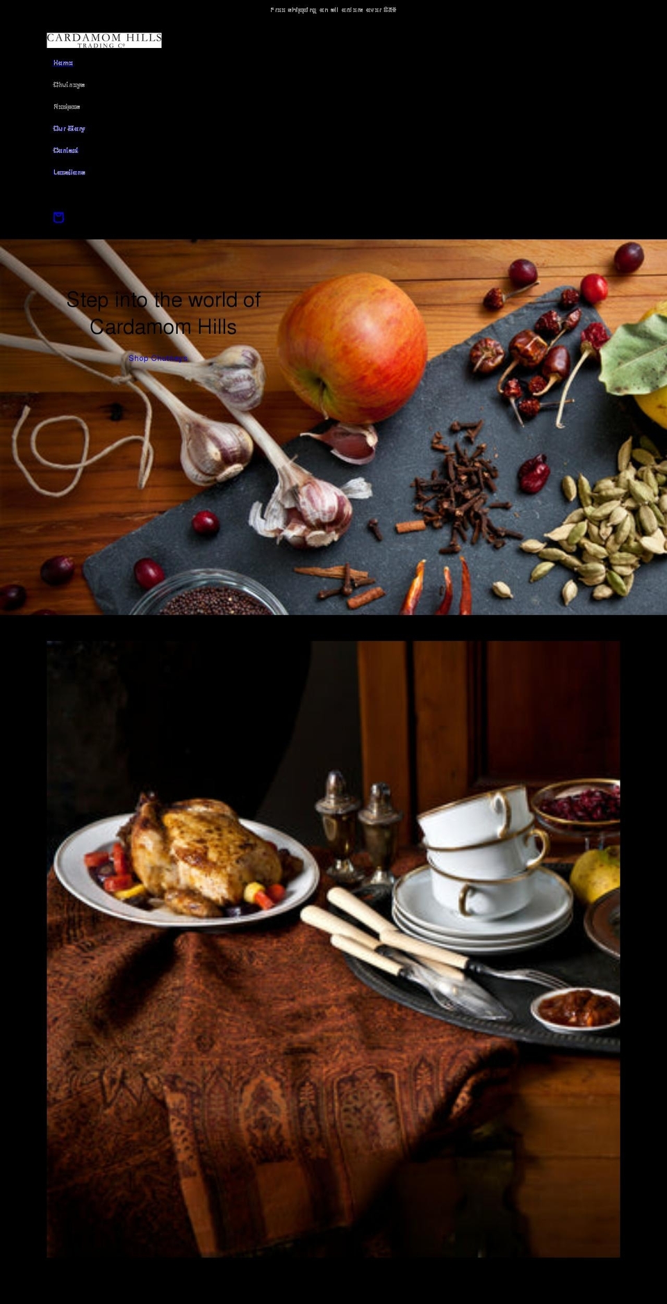 cardamomhillstc.com shopify website screenshot