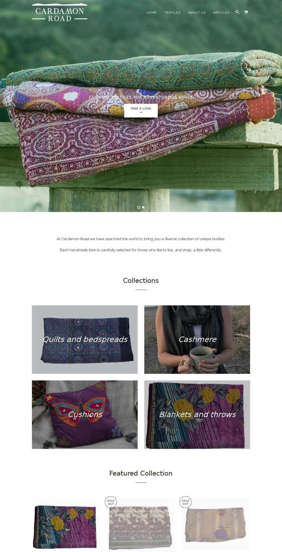 cardamonroad.com — Shopify storefront screenshot