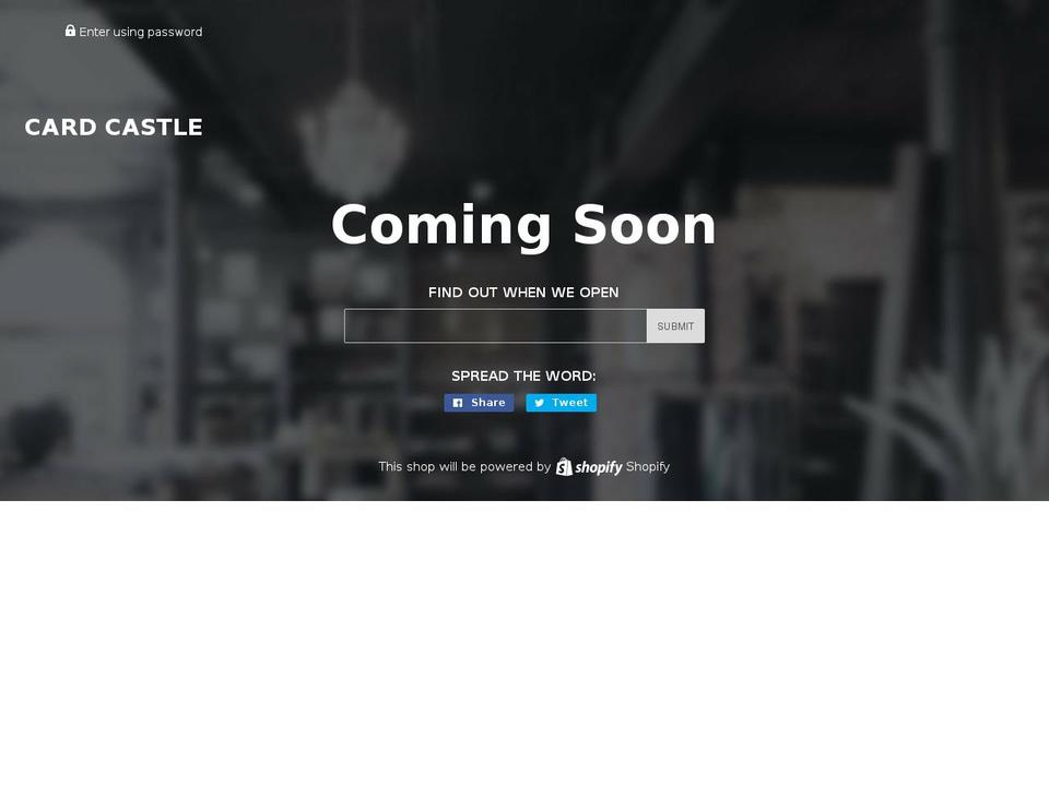 cardcastleusa.com — Shopify storefront screenshot