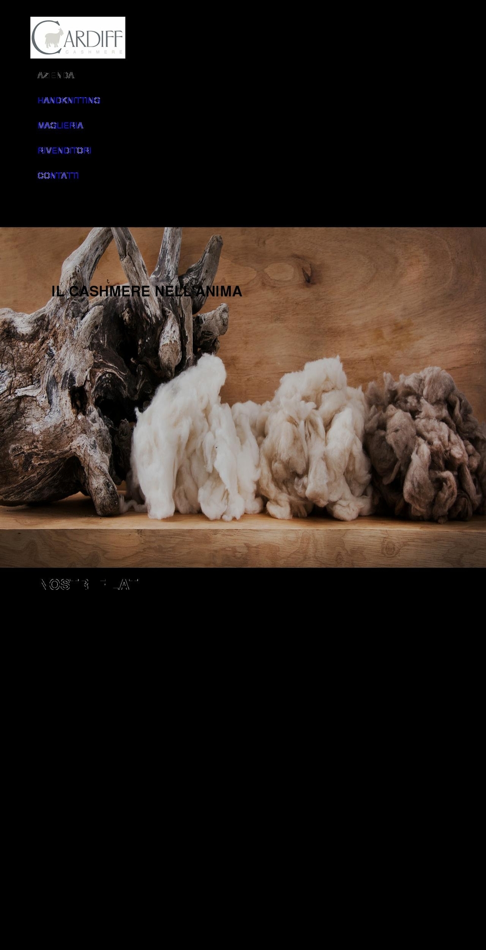 cardiffcashmere.it shopify website screenshot