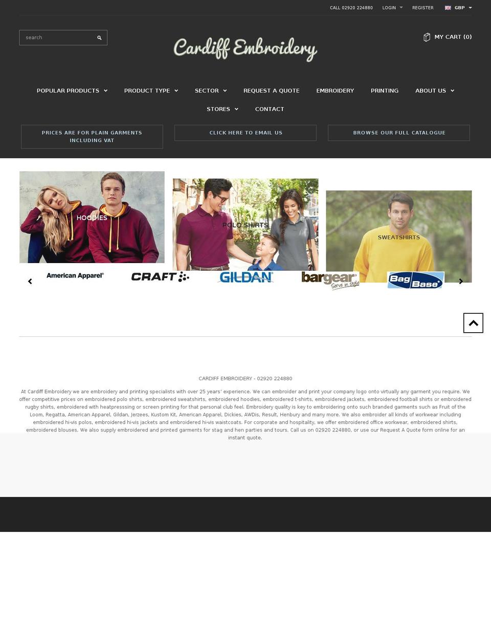 Elessi . - upload me Shopify theme site example cardiffembroidery.co.uk