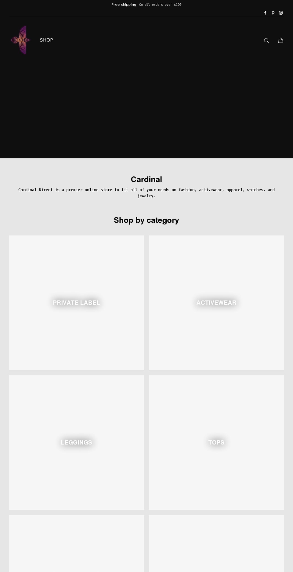 cardinal-direct.com shopify website screenshot