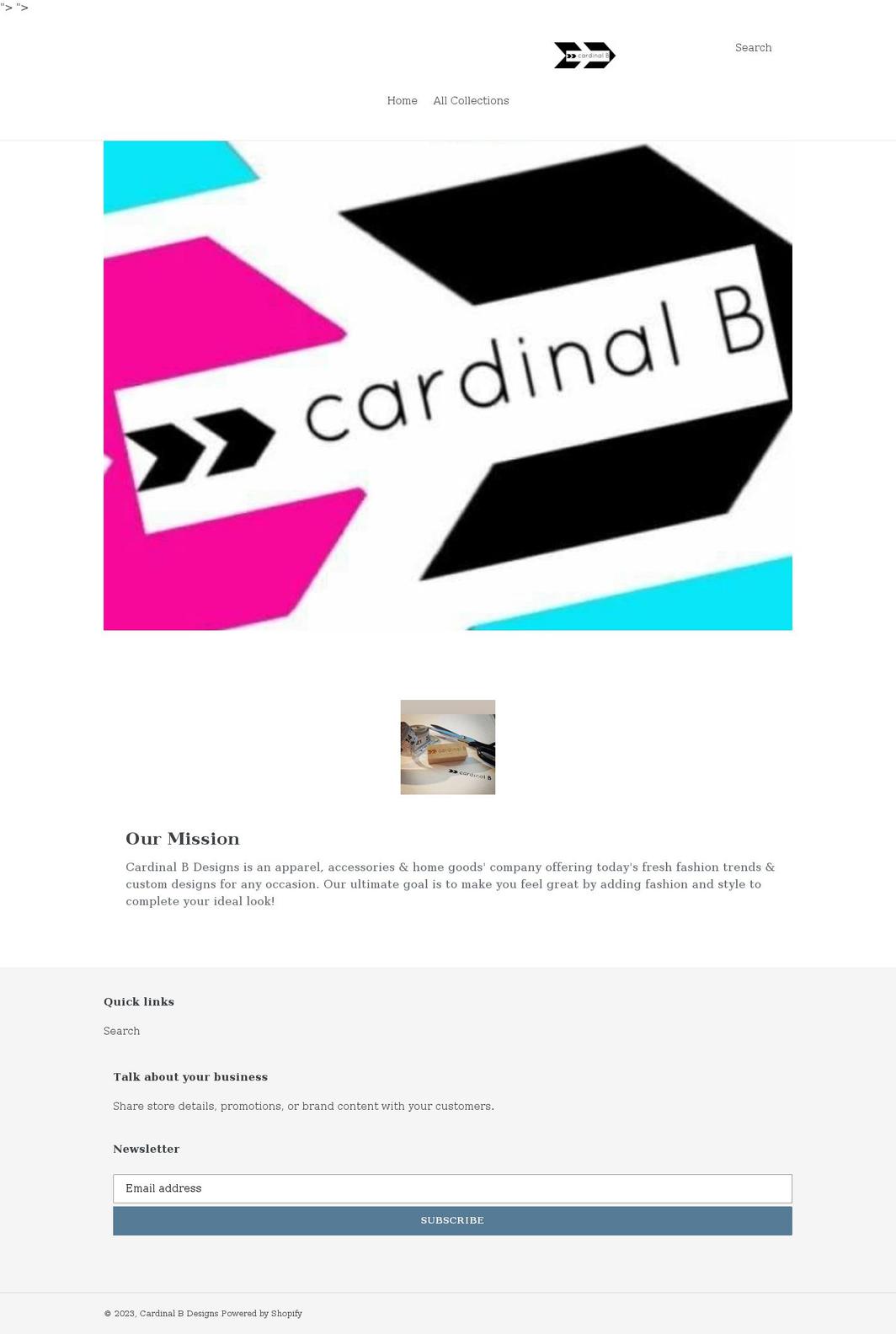 cardinalbdesigns.com shopify website screenshot