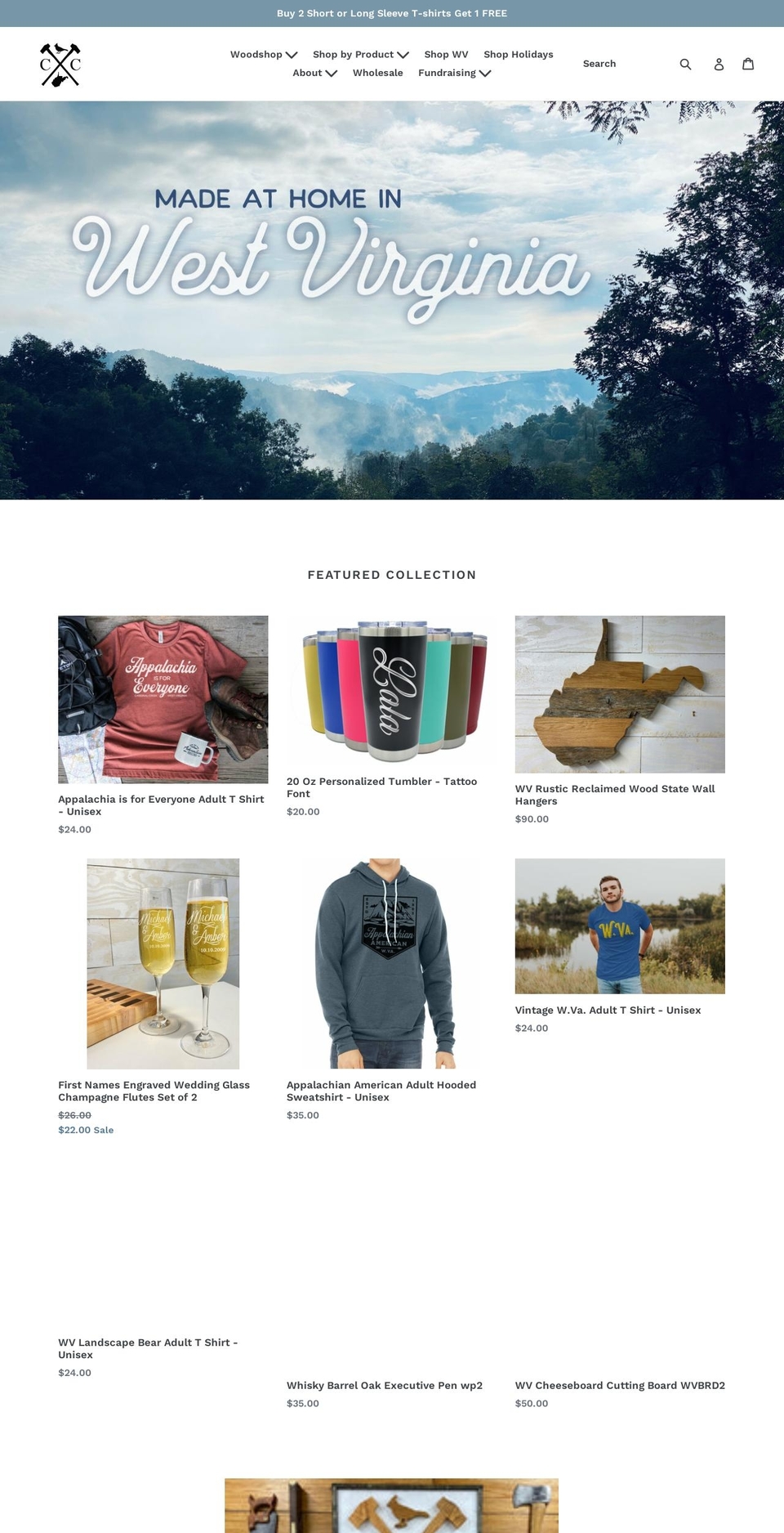cardinalcreekwv.com — Shopify storefront screenshot