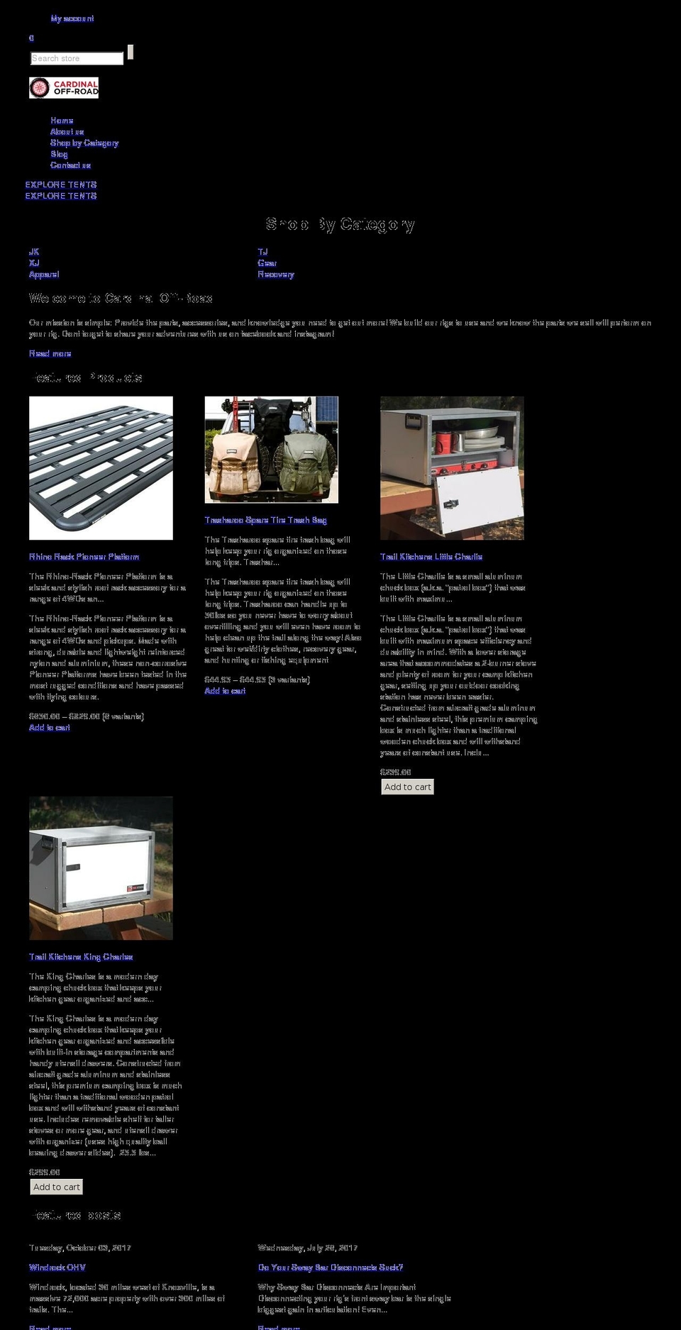 theme299 Shopify theme site example cardinaloffroad.com