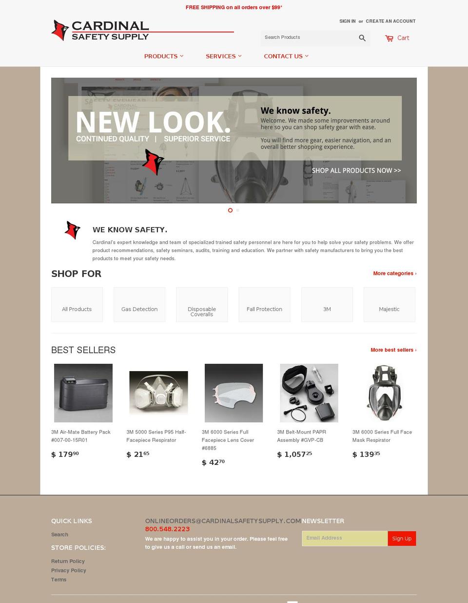 cardinalsafetystore.com shopify website screenshot