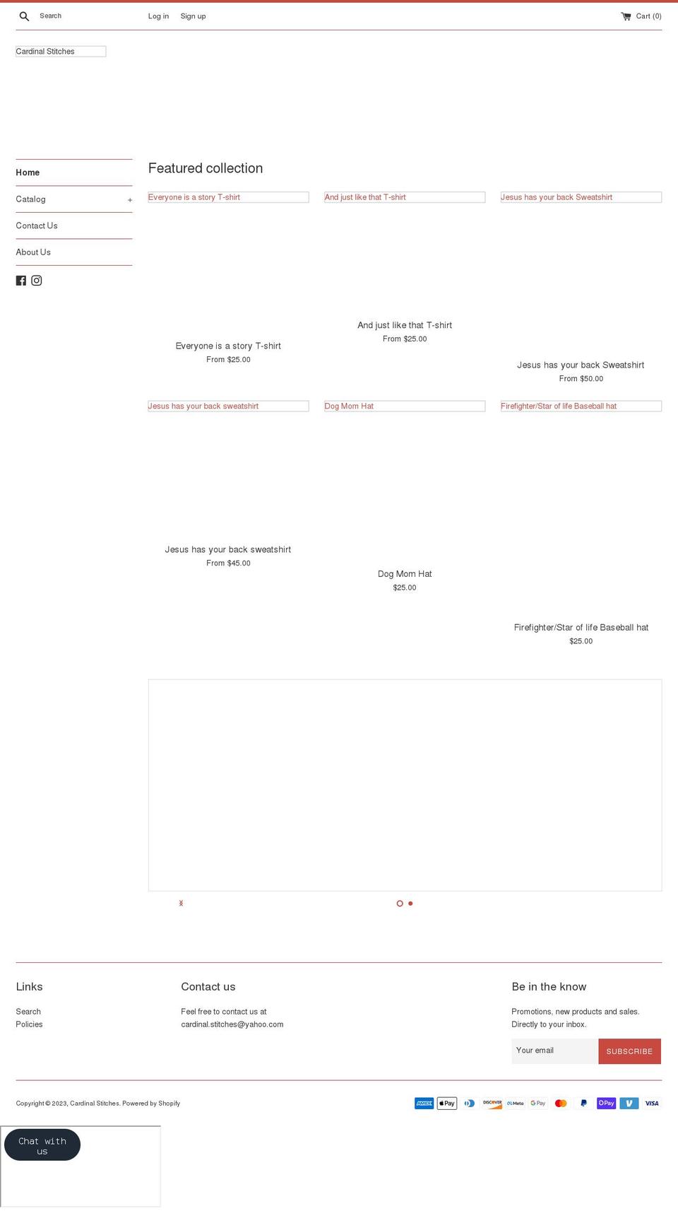 cardinalstitches.com shopify website screenshot