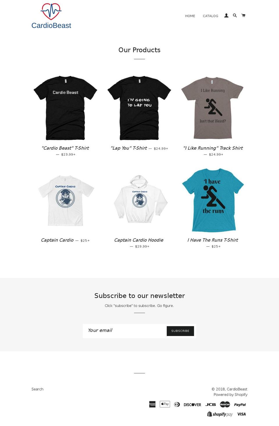 cardiobeast.net shopify website screenshot