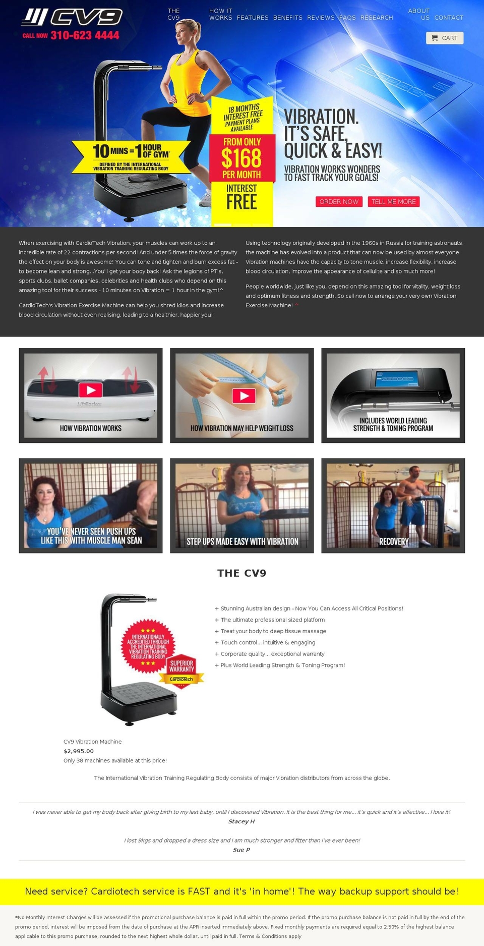 cardiotechvibration.com shopify website screenshot