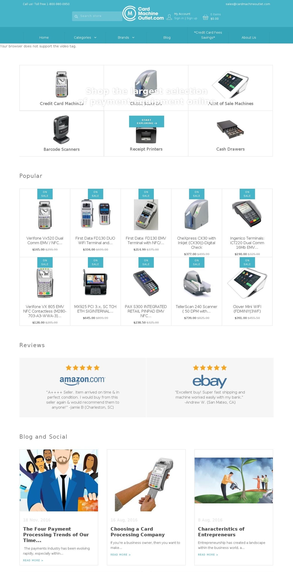 Pacific Shopify theme site example cardmachineoutlet.com