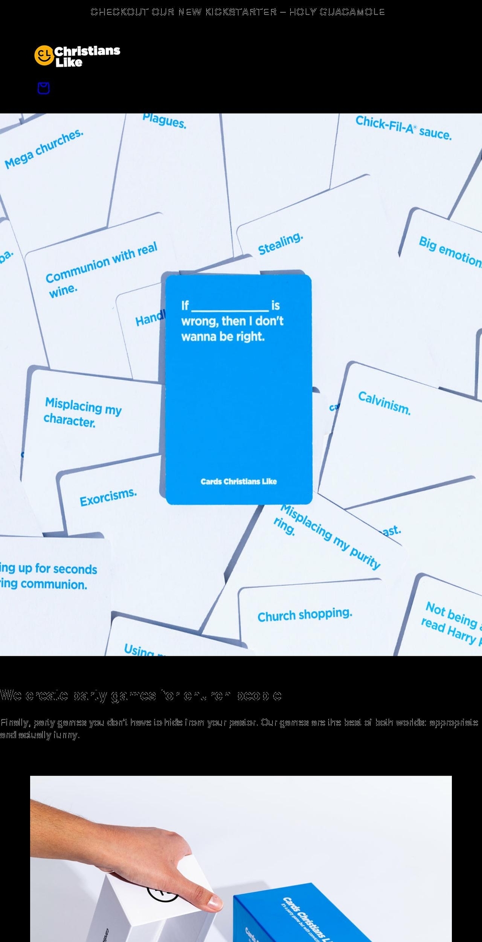 cardschristianslike.com shopify website screenshot
