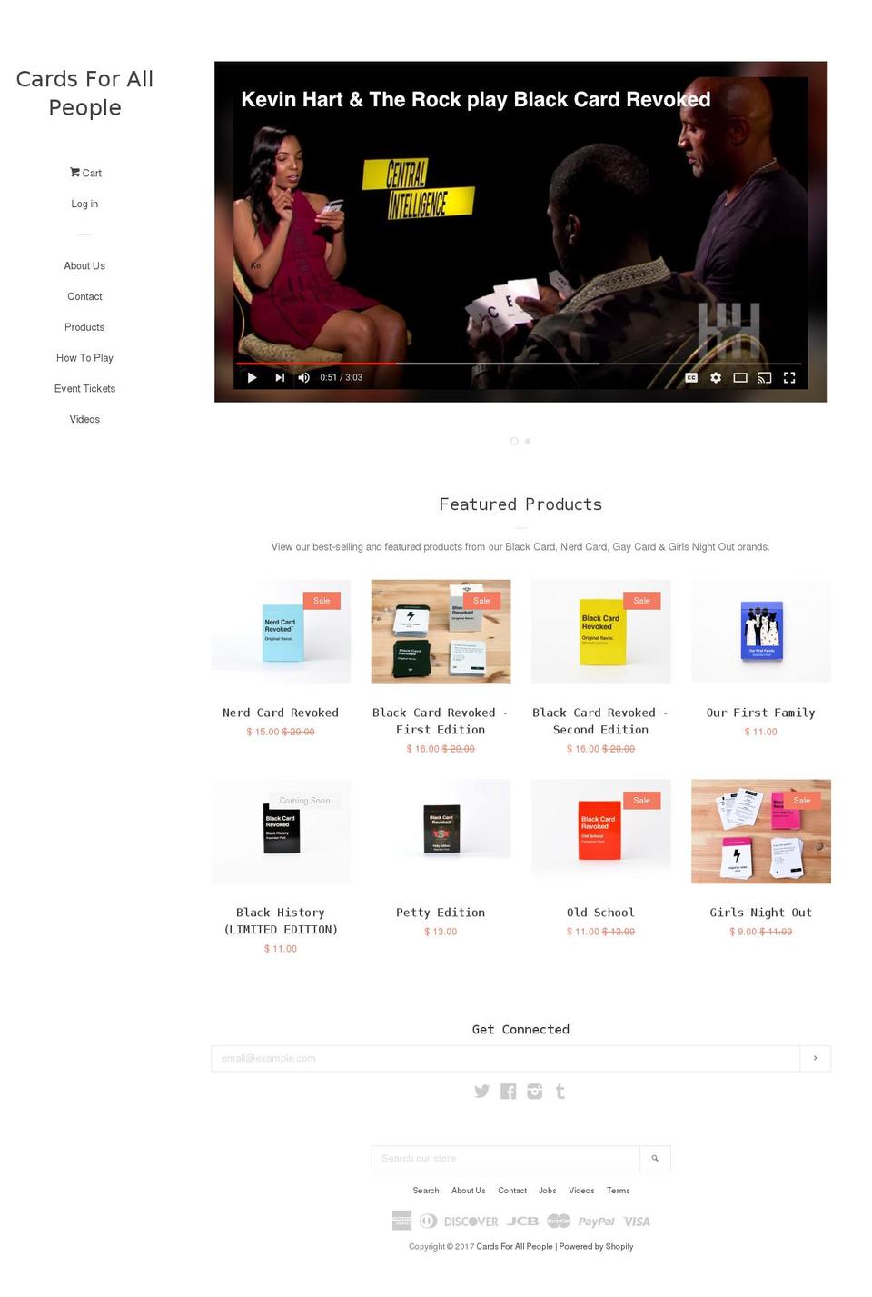 cardsforallpeople.com shopify website screenshot