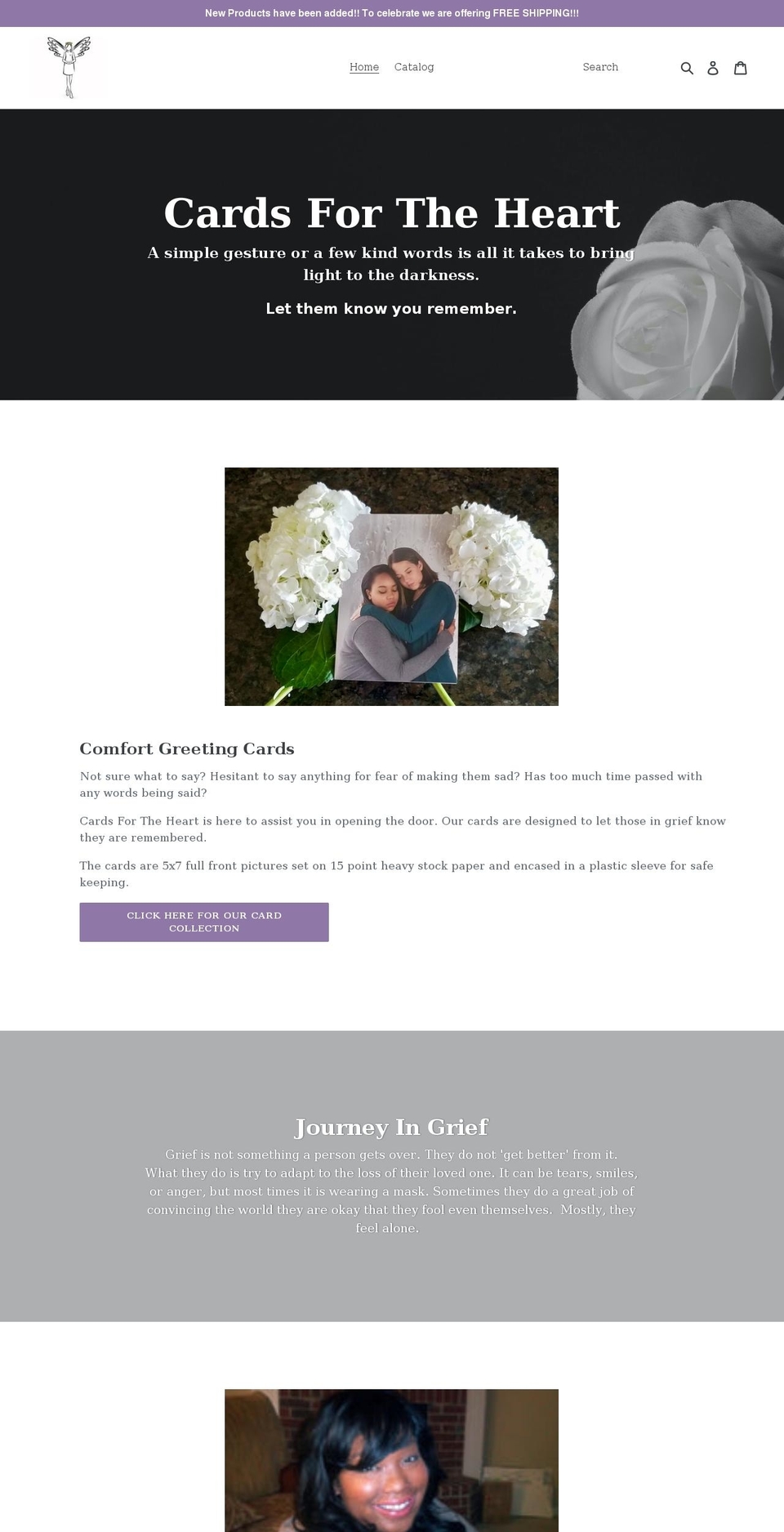 cardsfortheheart.com shopify website screenshot