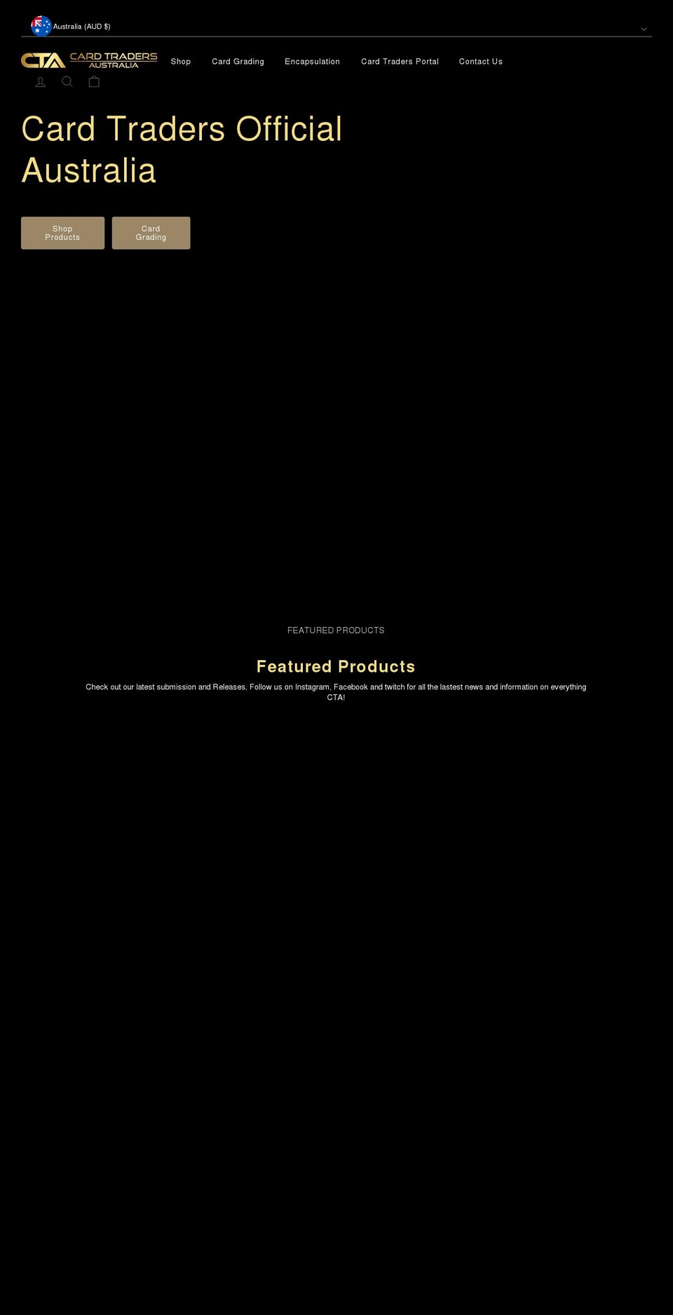 cardtraders.com.au shopify website screenshot