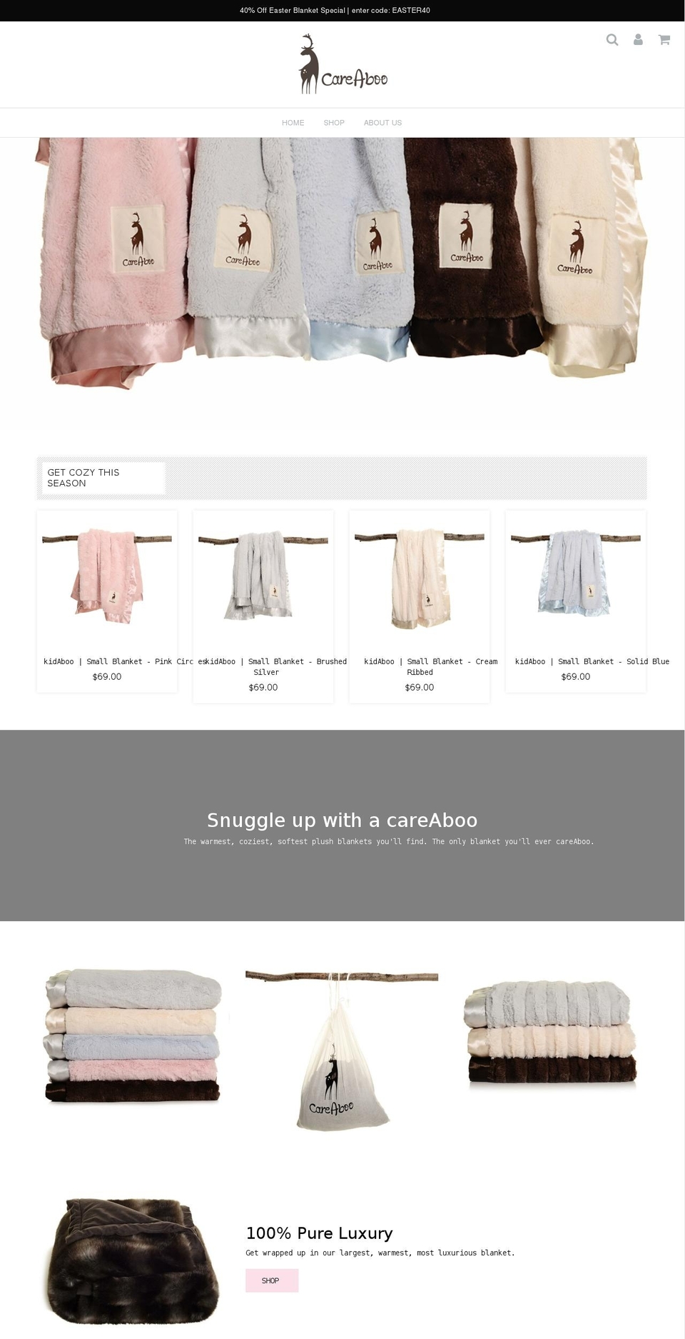 careaboo.com shopify website screenshot
