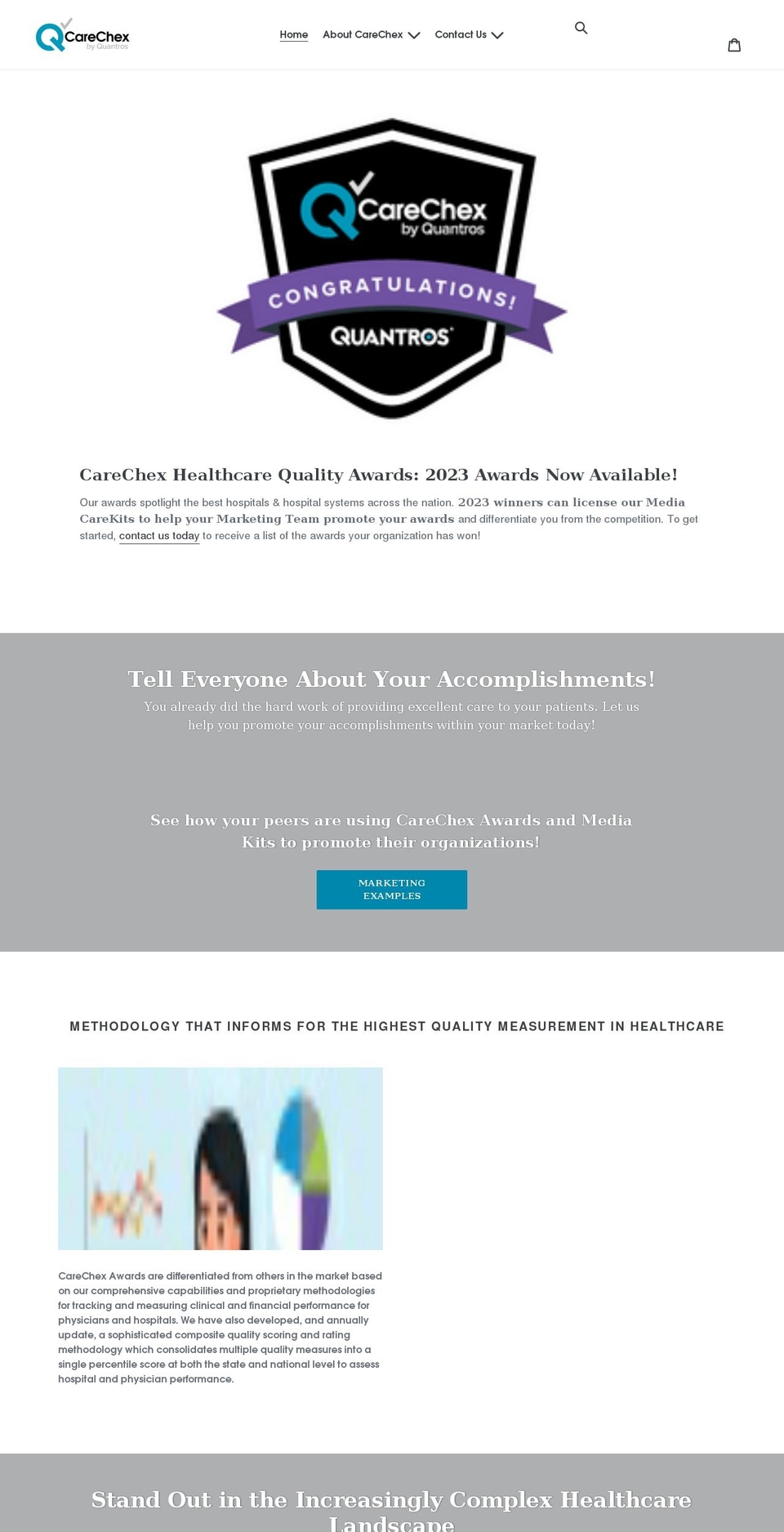 carechexawards.com shopify website screenshot