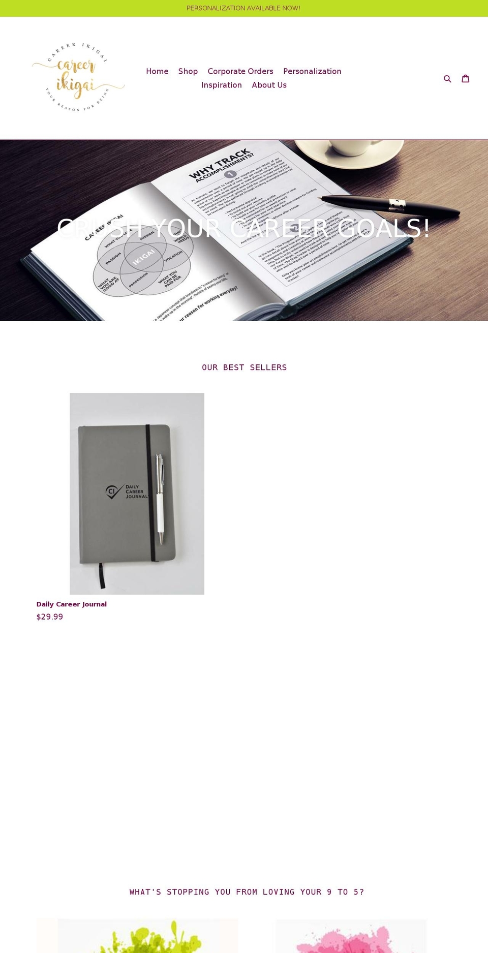 careerikigai.com shopify website screenshot