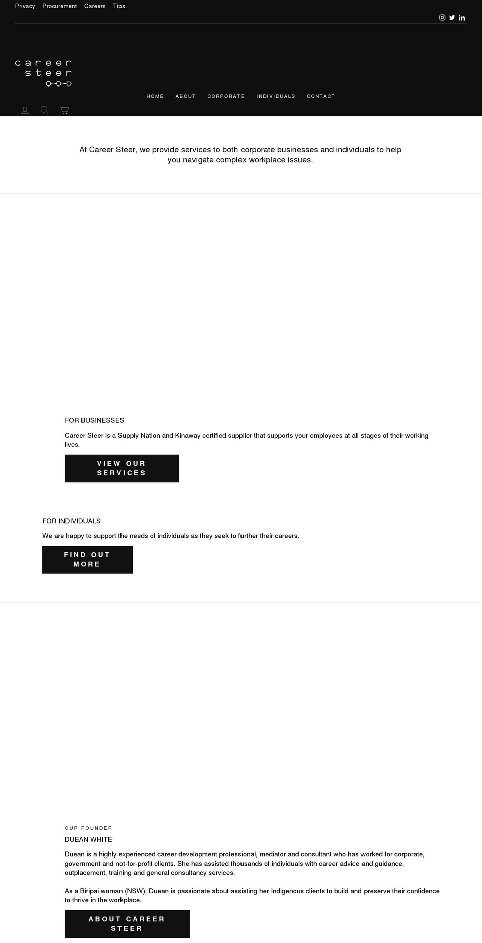 careersteer.com.au shopify website screenshot