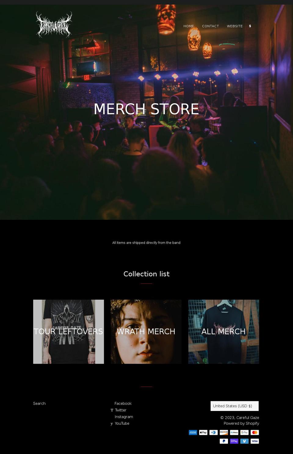 carefulgaze.shop shopify website screenshot