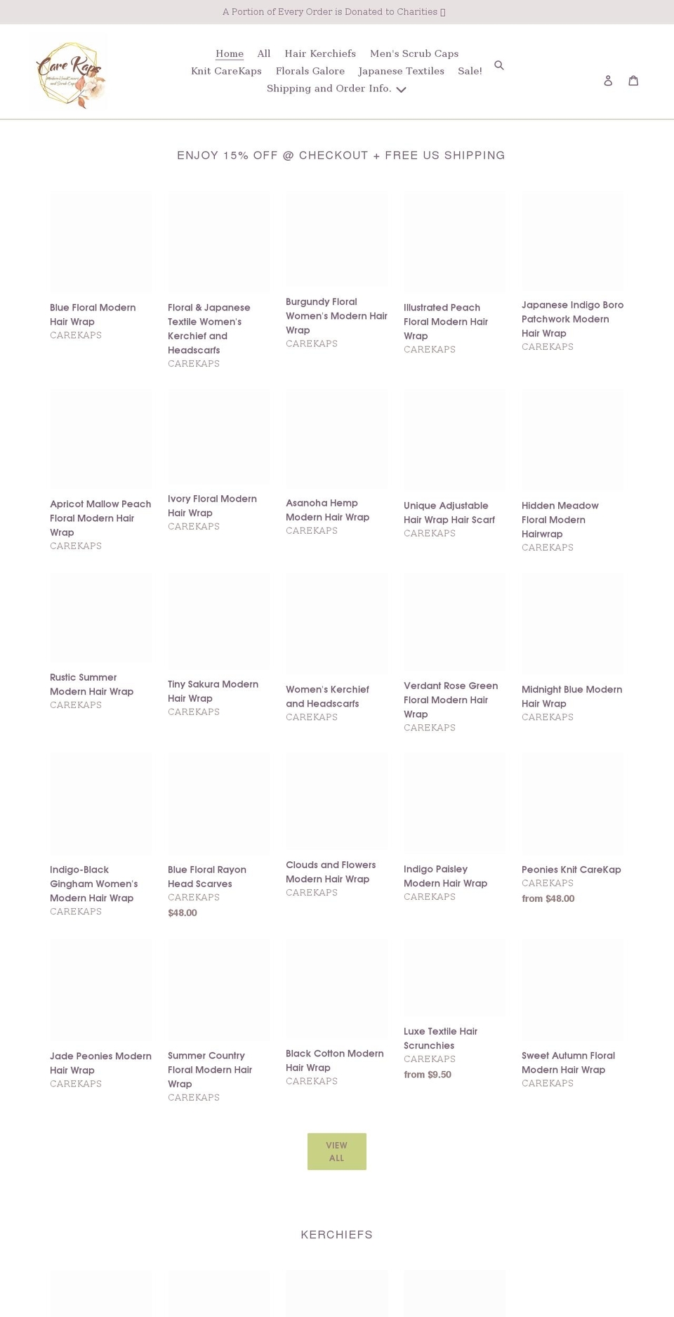 carekaps.com shopify website screenshot