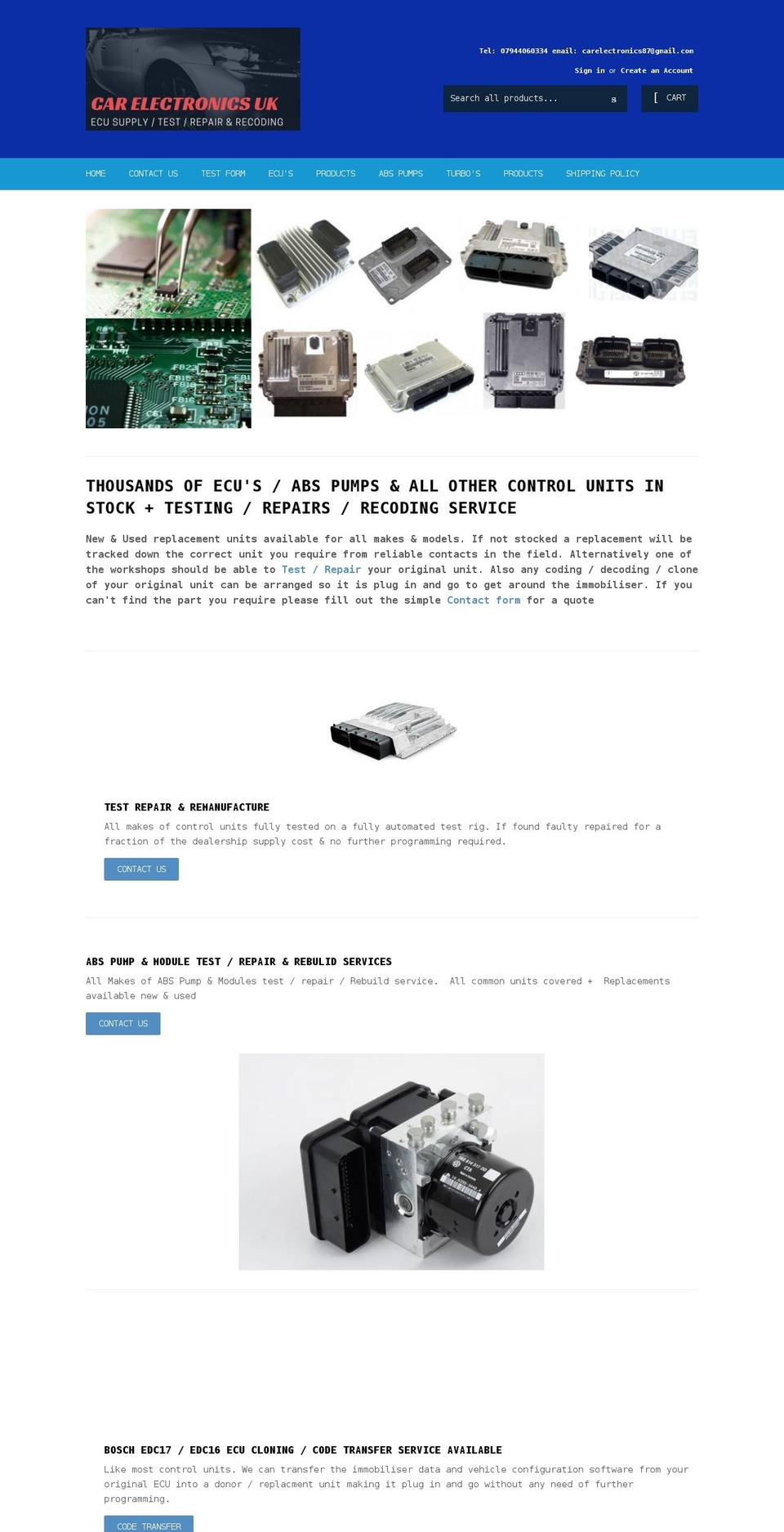 carelectronicsuk.com shopify website screenshot