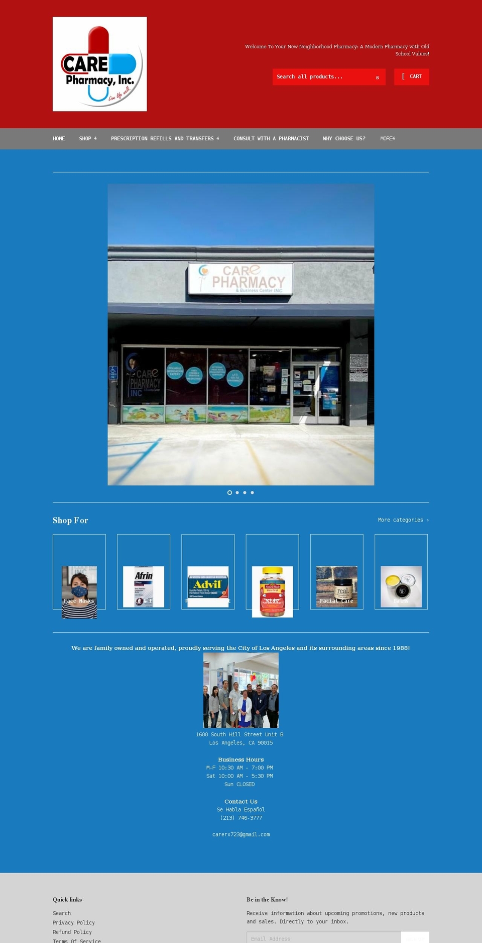 carepharmacyrx.net shopify website screenshot
