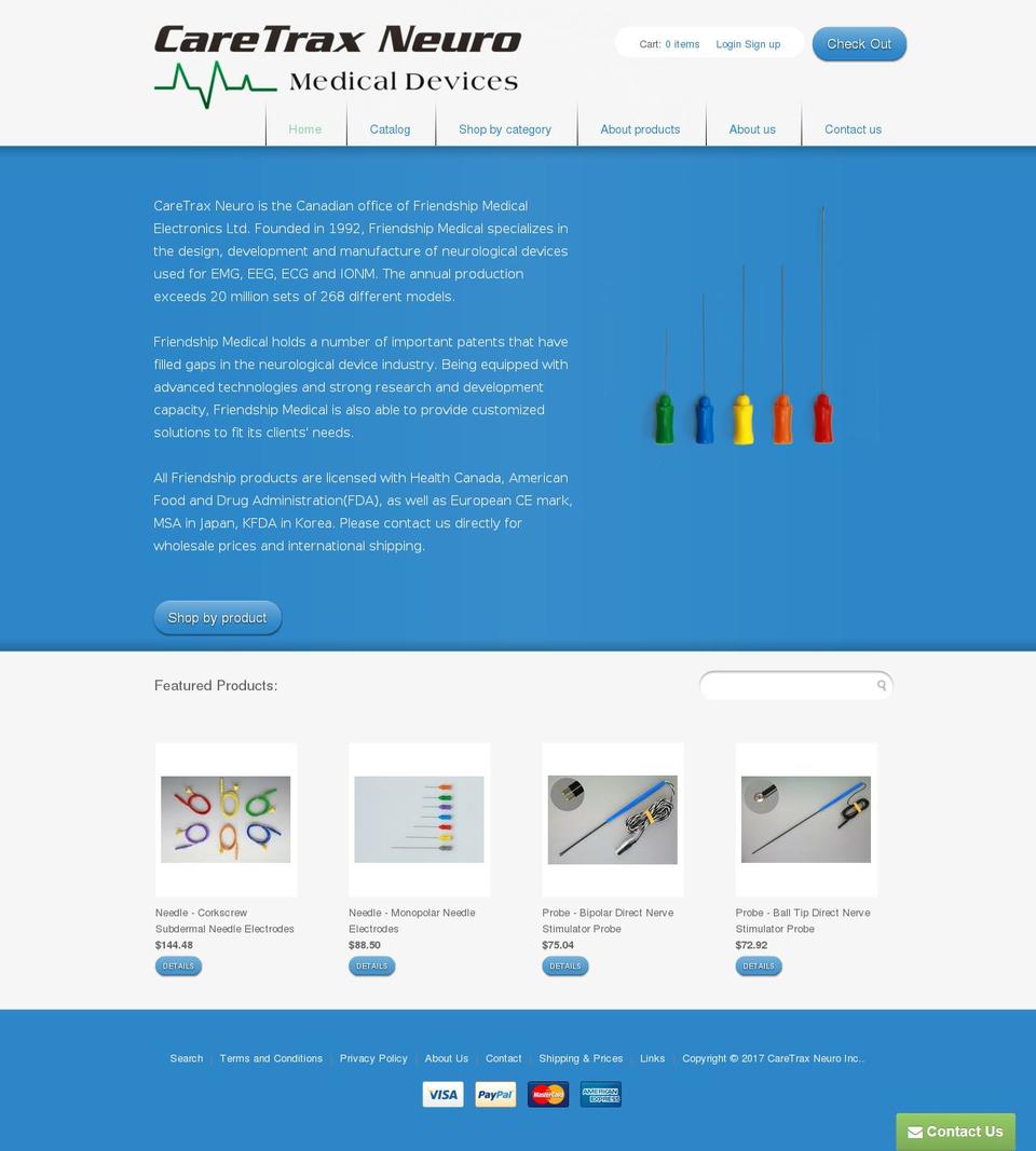 mono Shopify theme site example caretraxneuro.com