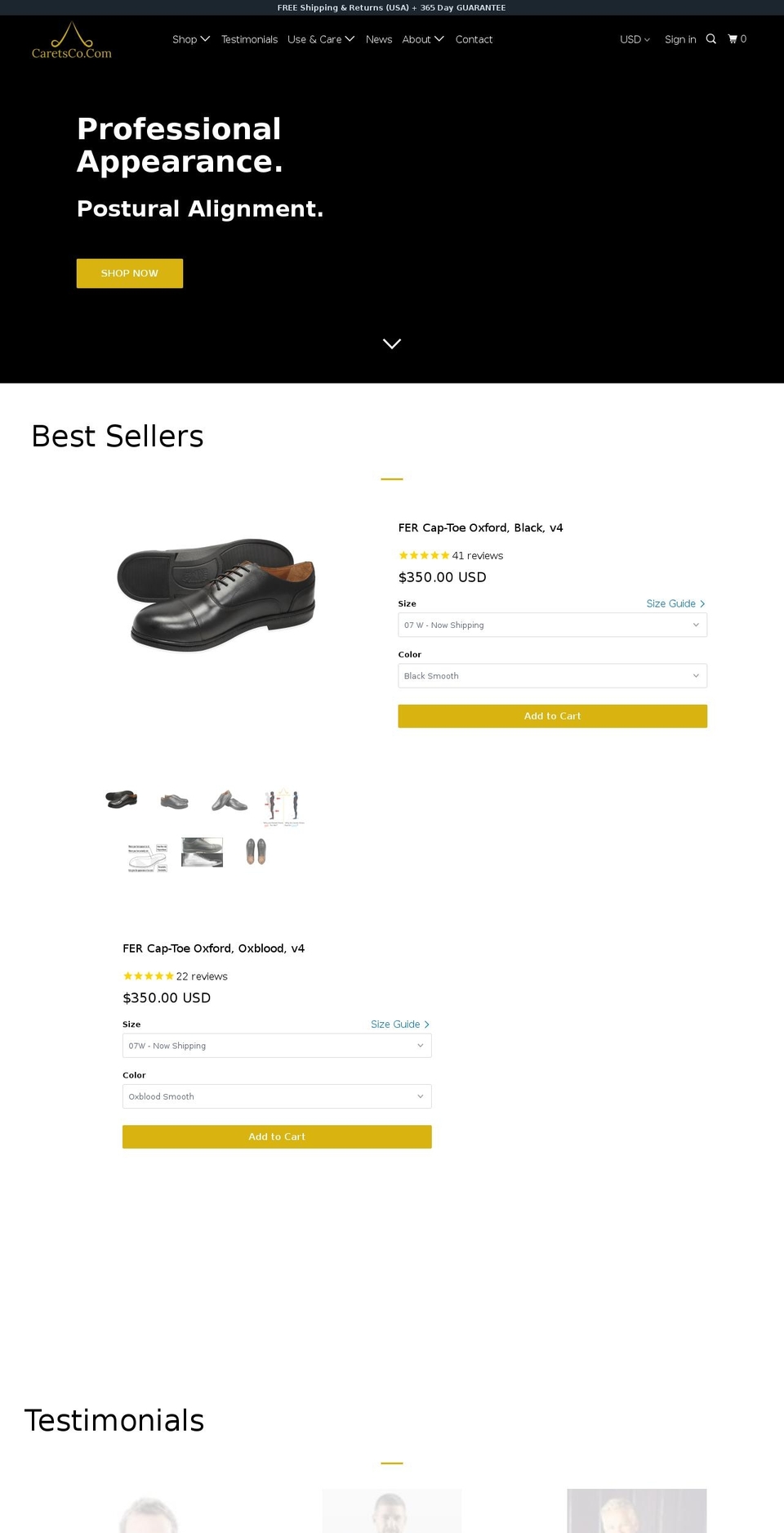 caretsco.com — Shopify storefront screenshot