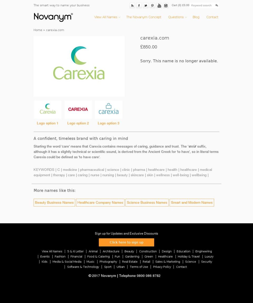 carexia.com shopify website screenshot