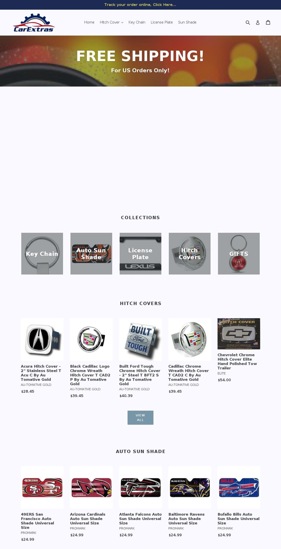 carextras.com shopify website screenshot