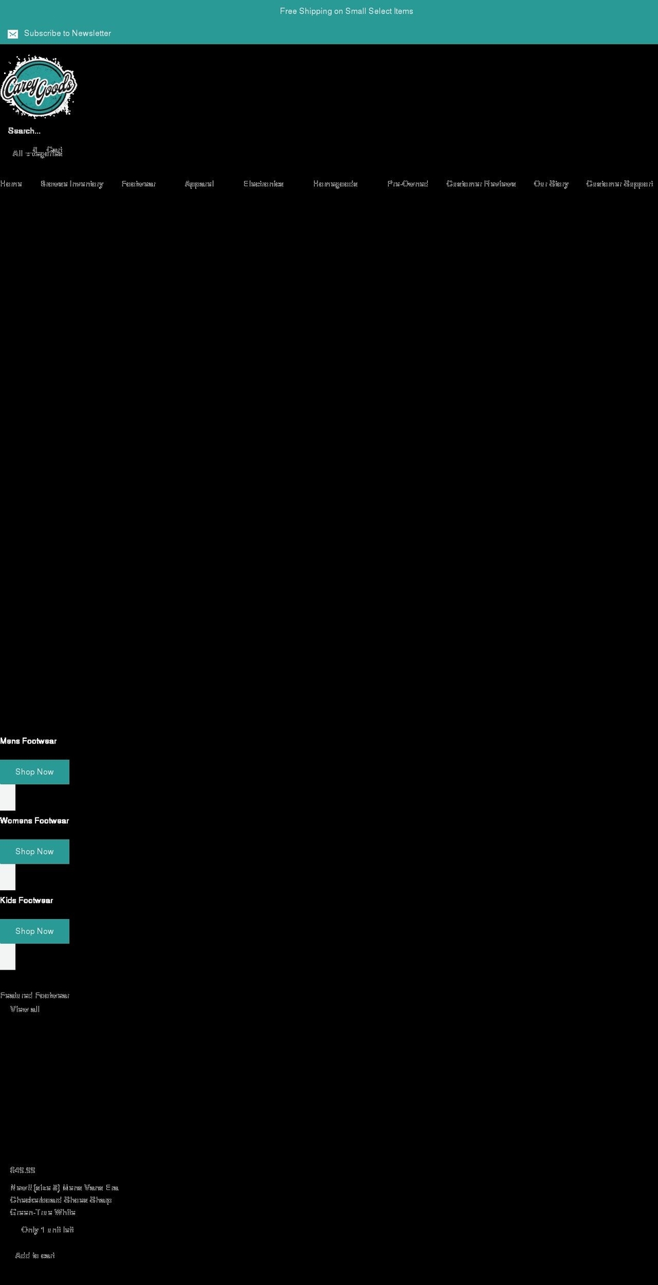 carey-goods.com shopify website screenshot