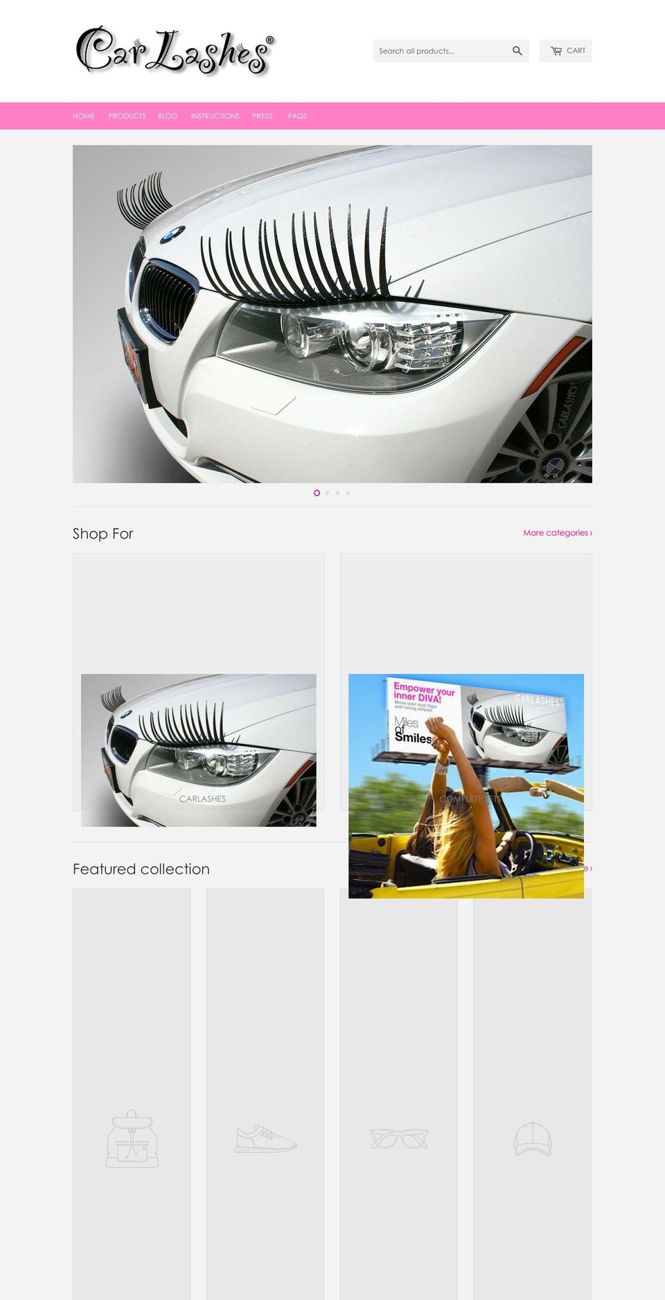 careyelashes.com — Shopify storefront screenshot