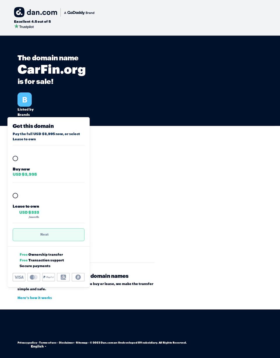 carfin.org shopify website screenshot