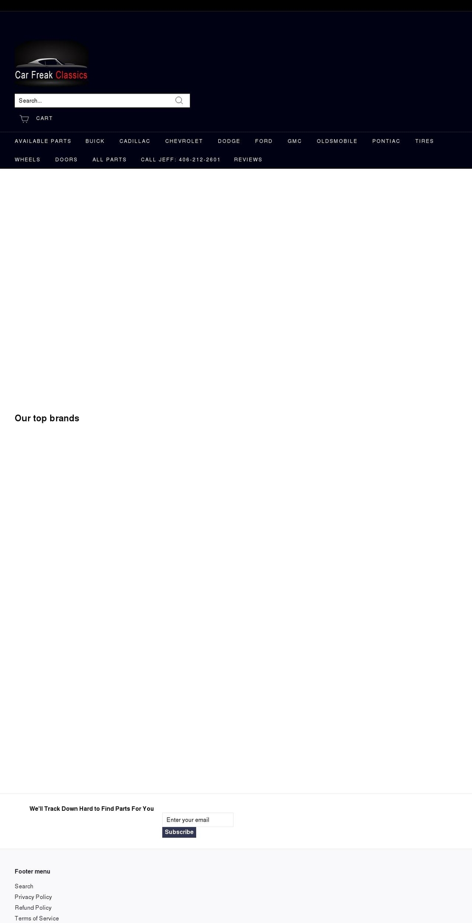 carfreakclassics.com shopify website screenshot