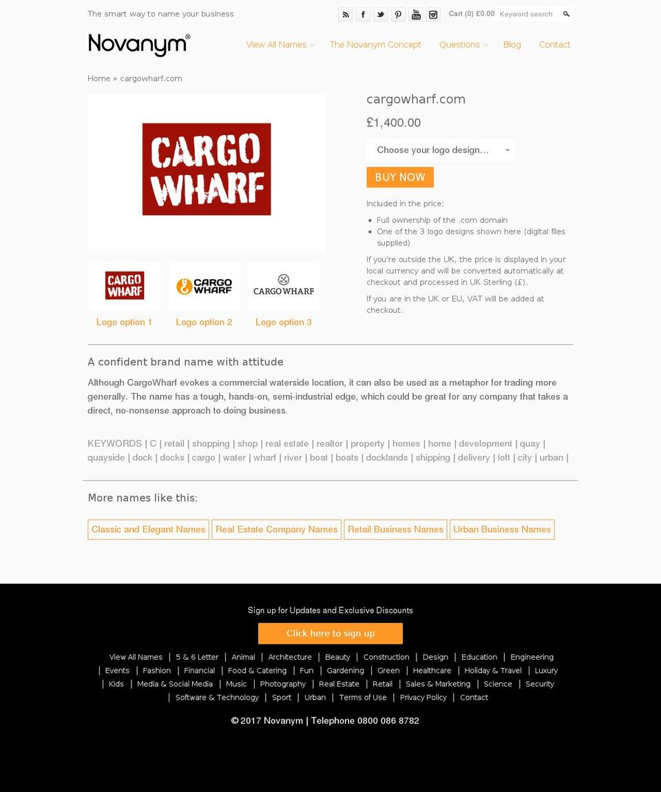 cargowharf.com shopify website screenshot