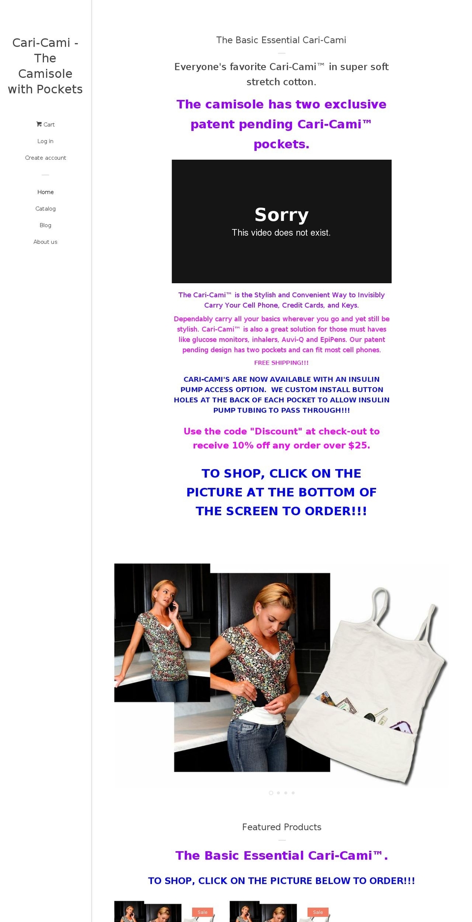cari-cami.com shopify website screenshot